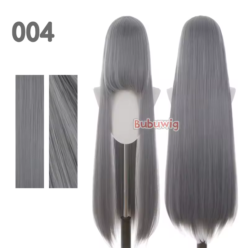 Bubuwig Synthetic Hair 100cm Long Straight Pure Color Cosplay Wigs Over 100 Colors Black White Red Blue Brown Wig Heat Resistant - Image 77