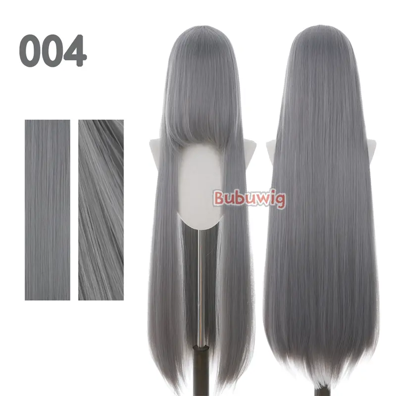 Bubuwig Synthetic Hair 100cm Long Straight Pure Color Cosplay Wigs Over 100 Colors Black White Red Blue Brown Wig Heat Resistant - Image 77