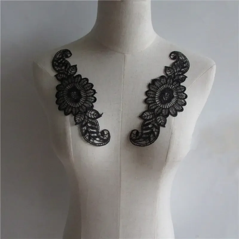 High Quality ABS Pearl Lace Collar Embroidery Sewing Applique DIY Hollow Lace Neckline Decorative Clothing Accessories