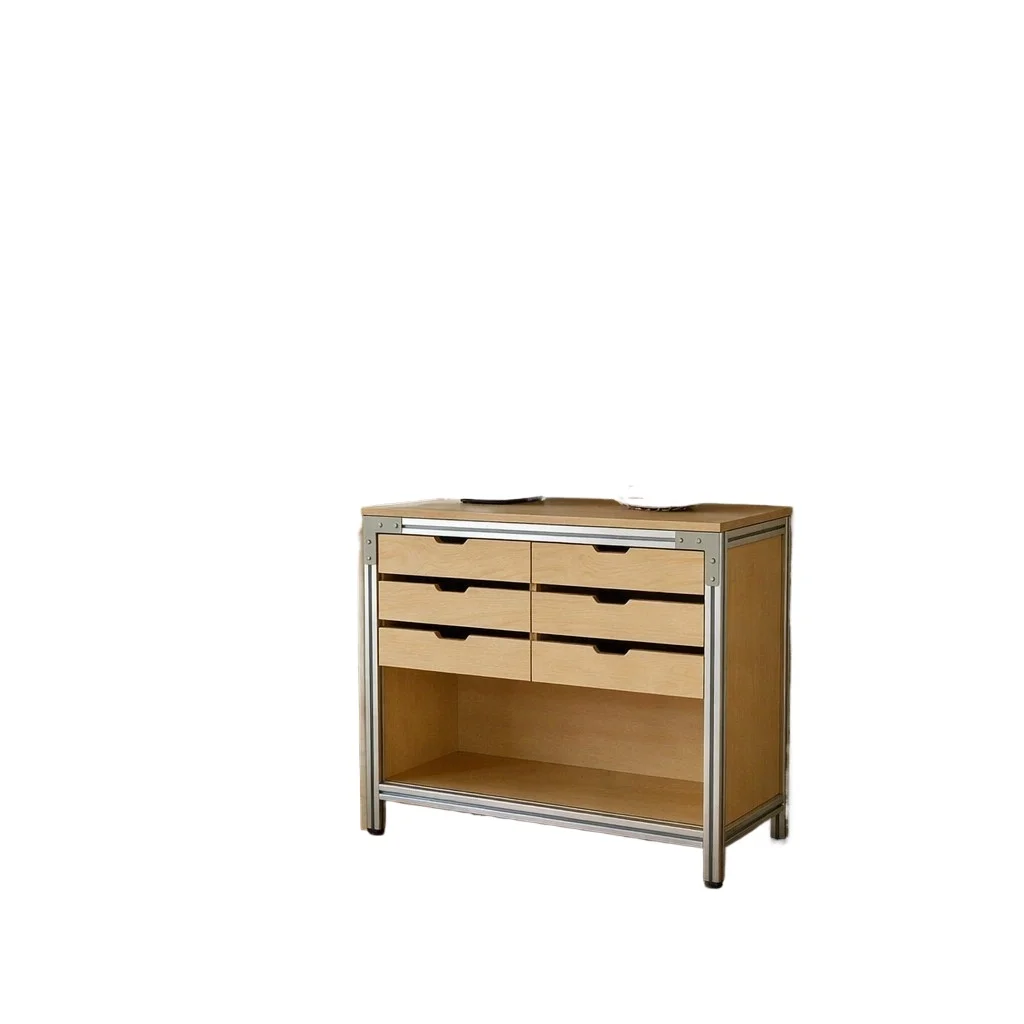 Aluminum profile locker birch boat board display cabinet finishing drawer cabinet board multi-layer locker