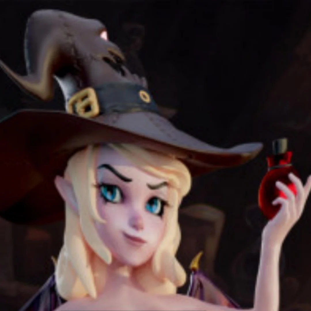 

1/24 Scale 75mm height Resin Figure Cute Witch Nsfw Model Kit Unassembled and Unpainted 3D printing DIY toy 1084