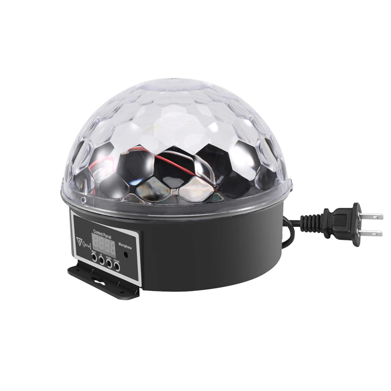 A47U LED RGB Crystal Magic Ball Effect Light DMX Disco Dj Stage Light for KTV Club Pub Bar Wedding Show Voice-activated