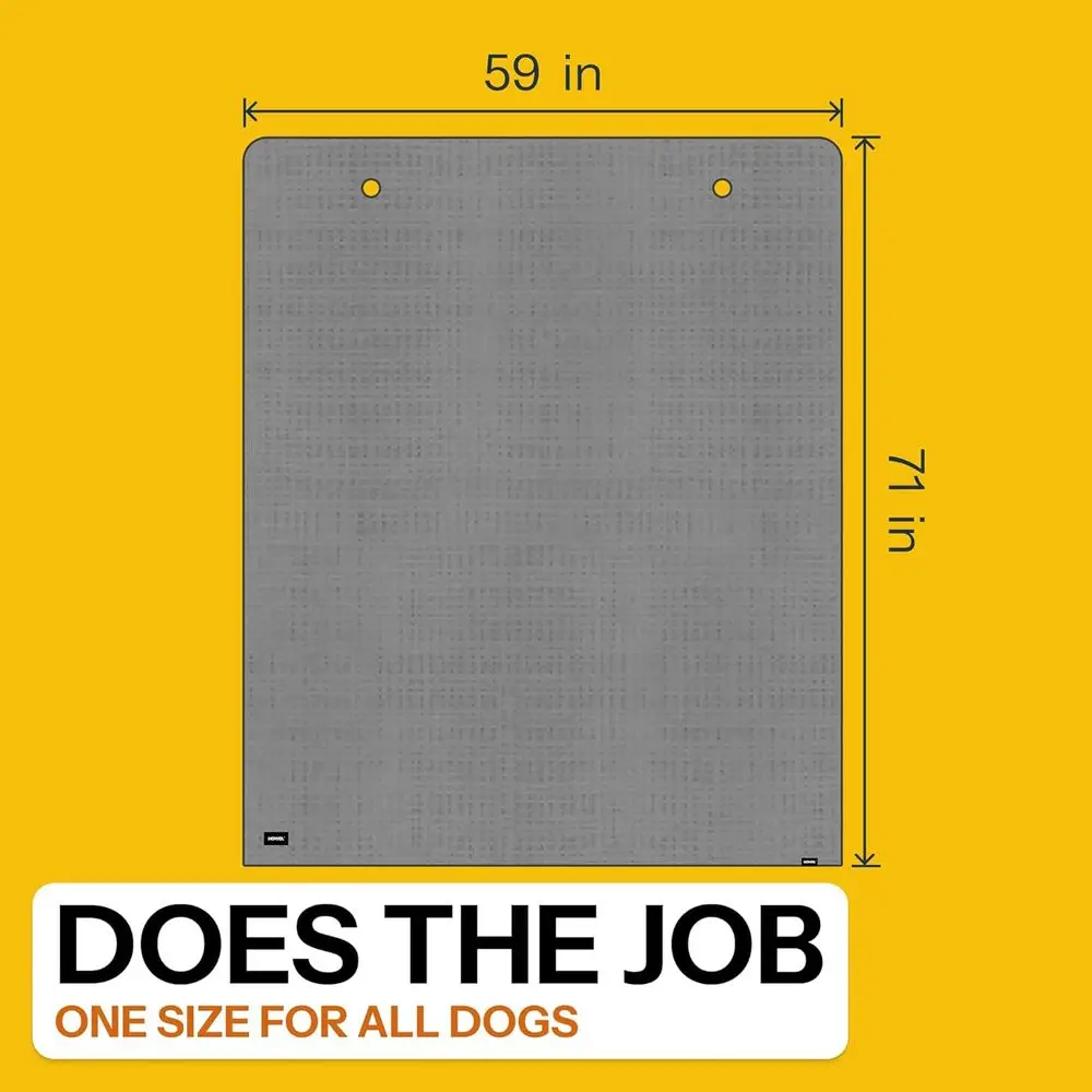 منشفة تجفيف الكلاب X-Large وغطاء مقعد السيارة، 71x59، سريع الجفاف، ألياف دقيقة ماصة، خفيفة الوزن، قابلة للغسل، تحمل 1.5 لتر، رمادي