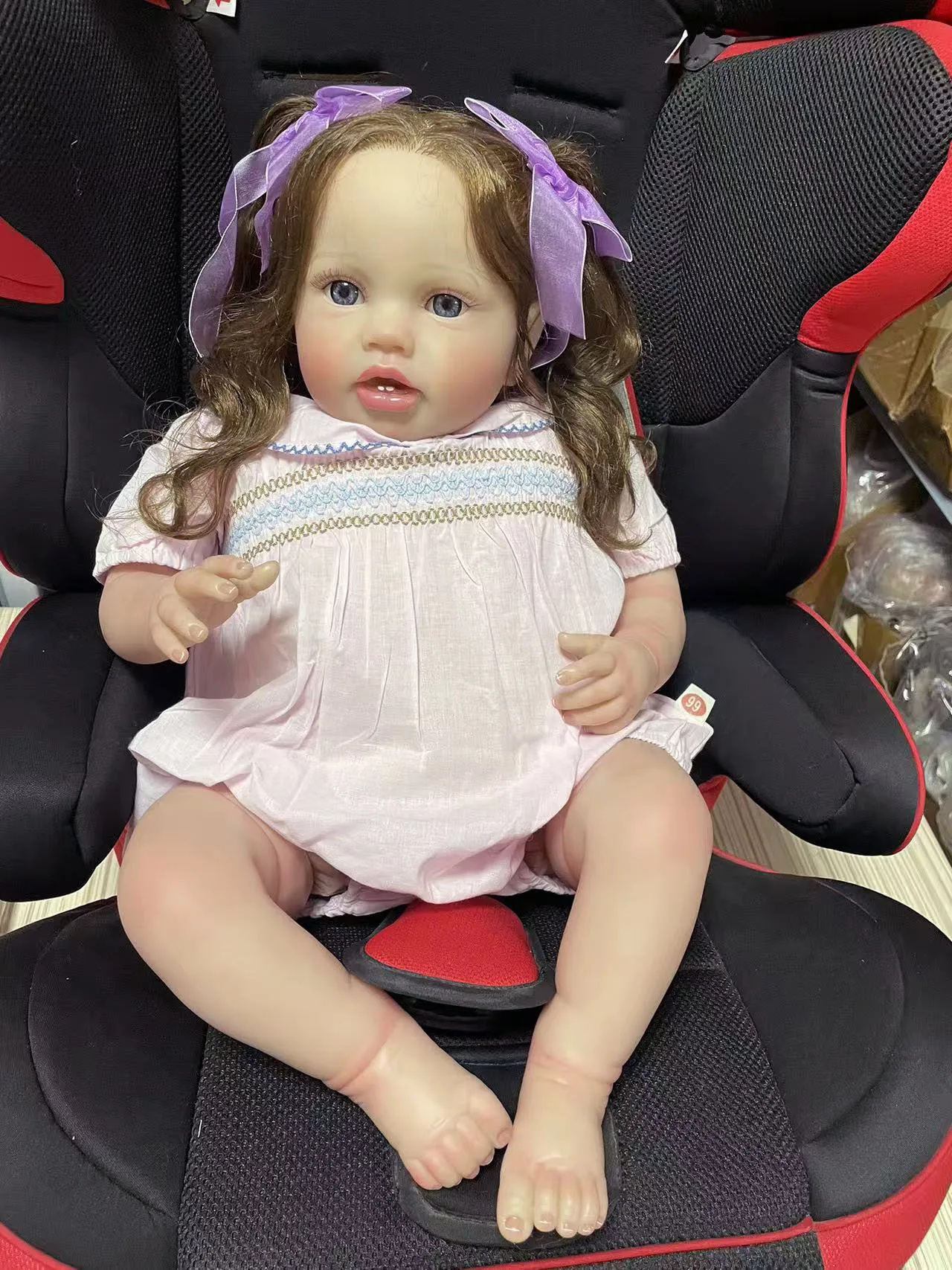 Lifelike Reborn Lottie Princess Doll 24Inch Newborn Multiple Layers Painting 3D Skin Art Doll with Hand Root Hair