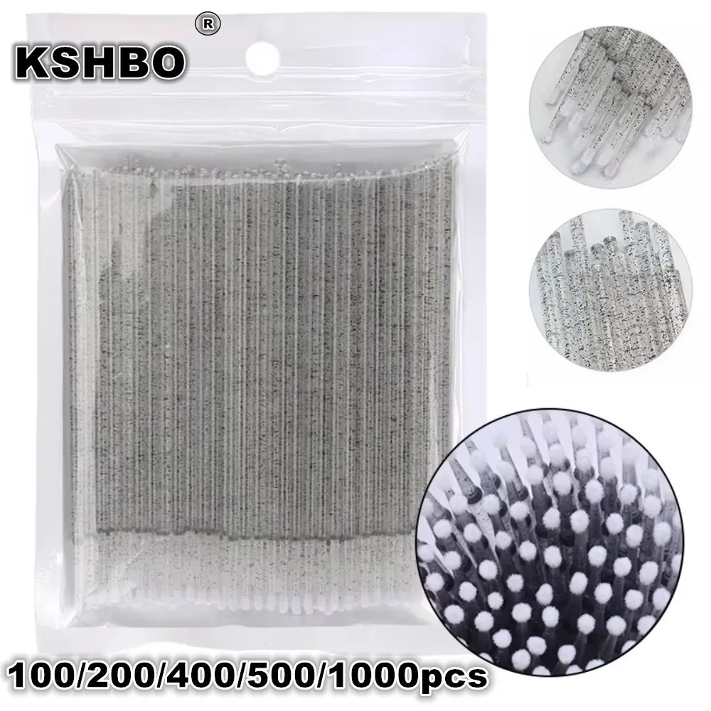 100-1000Pcs Eyelash Cleaning Brush Lash Extension Micro Cotton Swabs Individual Eyelashes Microbrush Beauty Makeup Remover Tools