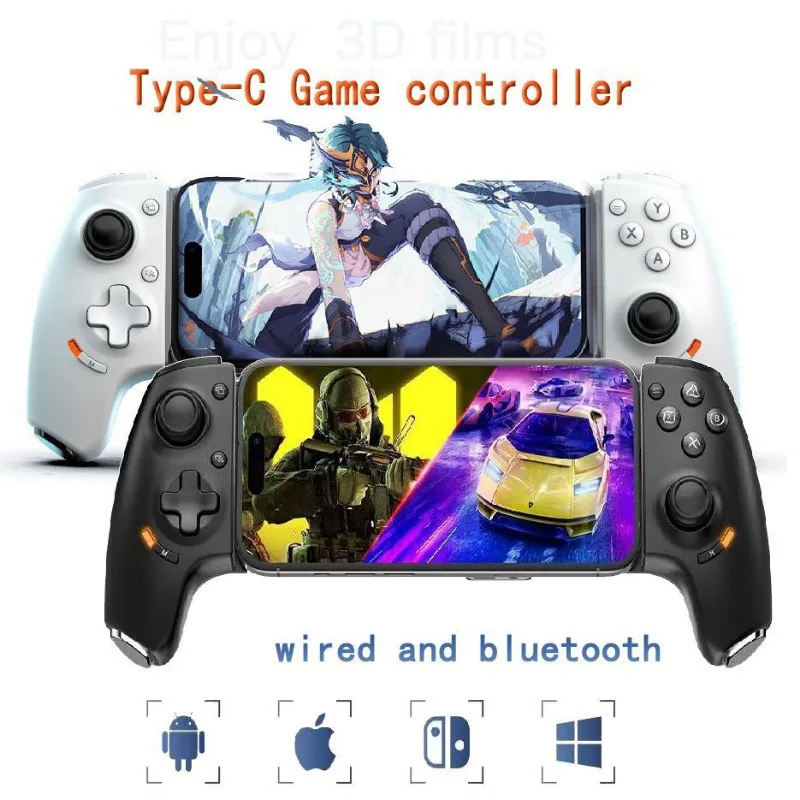 GAMWING AB01 Stretch Gamepad Type-C Wired Bluetooth Dual-mode Support Multi-system Hall Rocker Competitive Games Controller