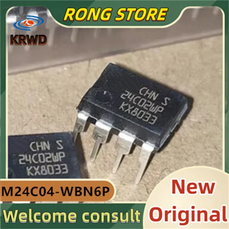 20PCS 24C04WP New original M24C04-WBN6P M24C04 DIP-8
