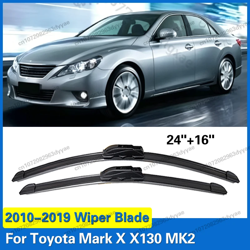 

2pcs For Toyota Mark X X130 MK2 2010 - 2019 2pcs Front Windshield Wiper Blades 24"+16" Windscreen Window Accessories