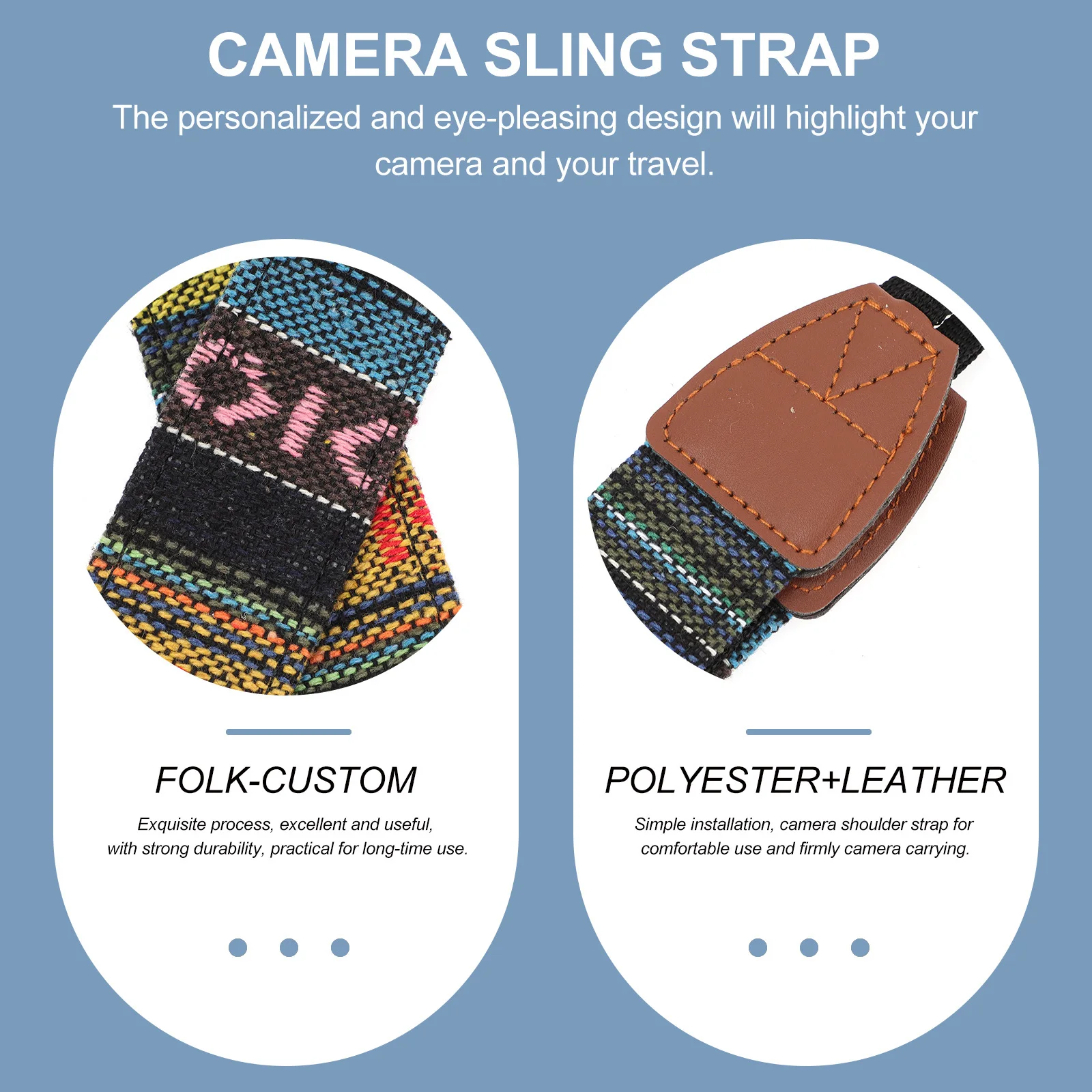 

Double Layer Ends Camera Shoulder Strap Adjustable for Dslr Heavy Duty Camera Straps for Photographers