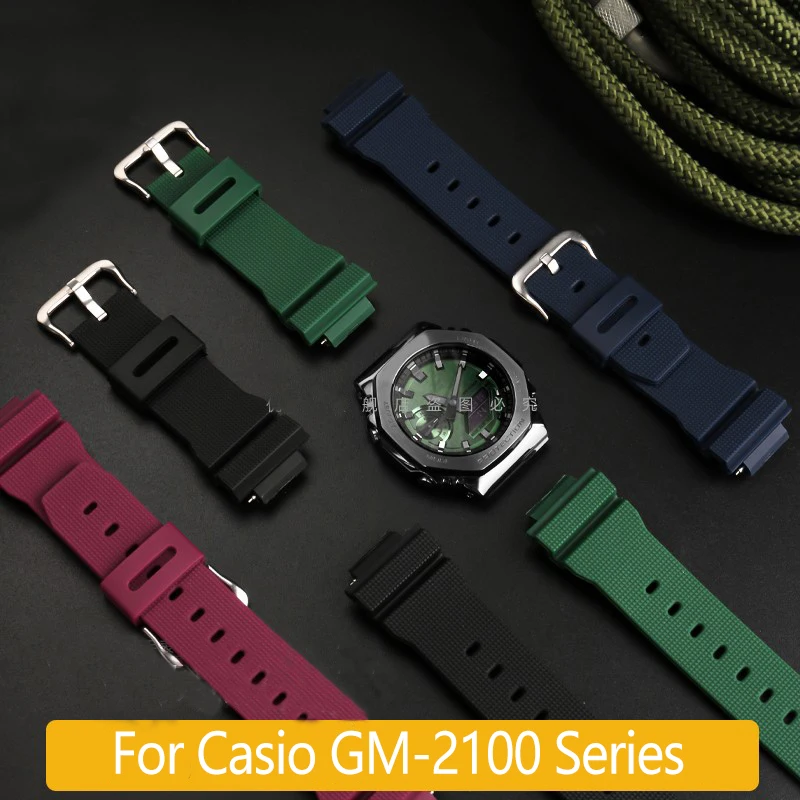 High Quality For Casio G-SHOCK Silicone Bracelet GM2100/5600/6900 GA2100 DW5600 Watchband Waterproof Rubber Watch Strap Men 16MM