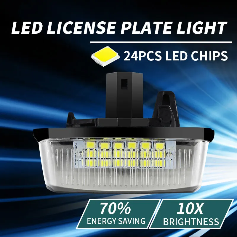 2pcs LED License Plate Light For Toyota Corolla Crown S180 Noah Voxy Starlet EP91 Previa ACR50 GSR50 12V White Car Number Lamp view 2