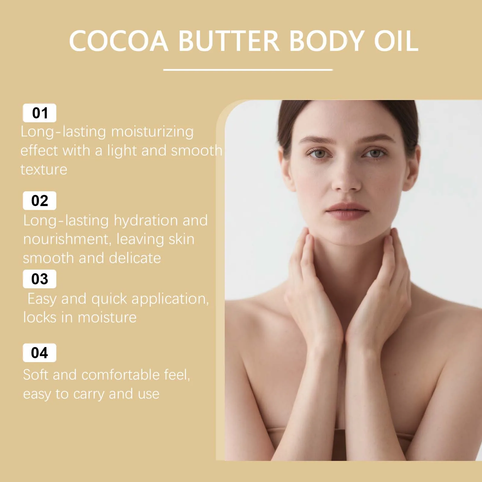 زيت الجسم بزبدة الكاكاو - زيت مغذي مرطب يدوم طويلاً لجميع أنواع البشرة |   زيت الجسم الأساسي المرطب ذو العطر الغني