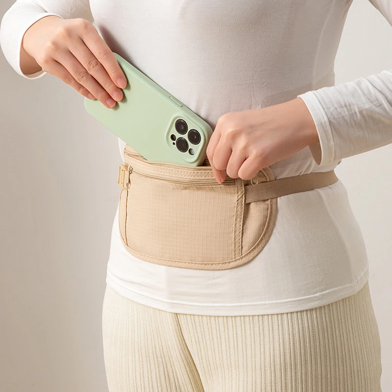 1Pcs waist packs money belt hidden security running bags passport holder secure hidden travel wallet undercover pack waist pouch