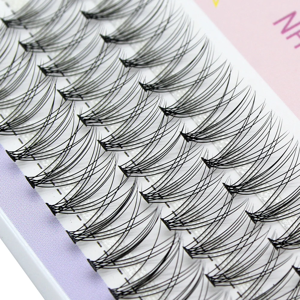 High Qualiaty Basic 10D Silk Individual Eyelash Extension False Volume Cluster Mink Lashes Natural Faux Makeup Eyelashes DIY