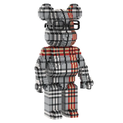 New Bearbrick Net Red DIY Love Violent Bear Tide Play Building Blocks 73CM with Light Decoration Toys for Friend  Girl Gifts