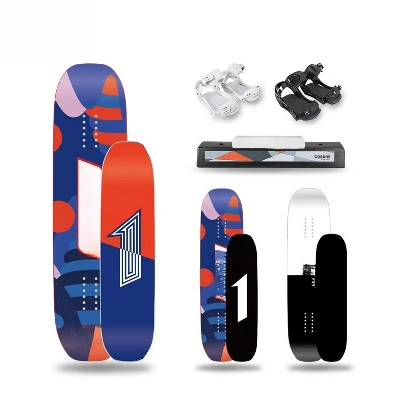 حزمة من الألومنيوم على الجليد باللون الأسود قابلة للتعديل وحزمة من ألواح التزلج على الجليد للرجال #5