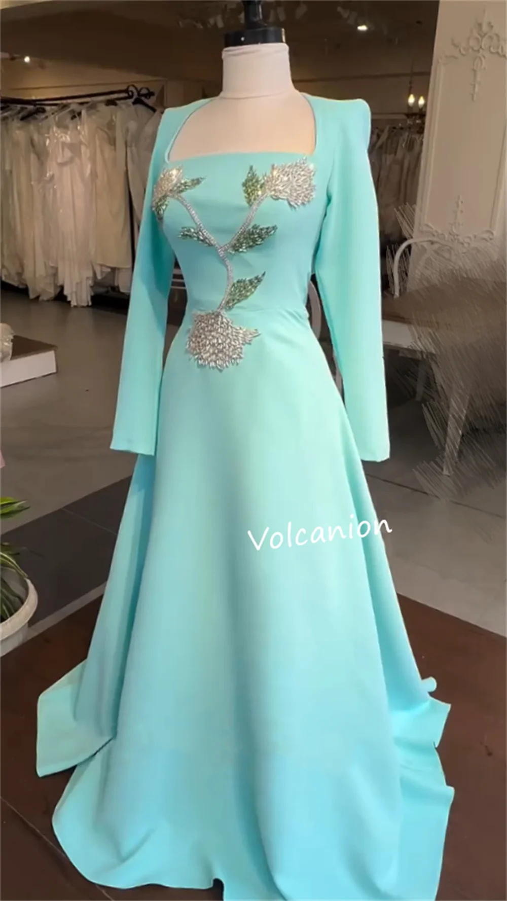 Длинные платья трапециевидной формы с квадратным вырезом и блестками по индивидуальному заказу, классические элегантные размеры, доступны вечер