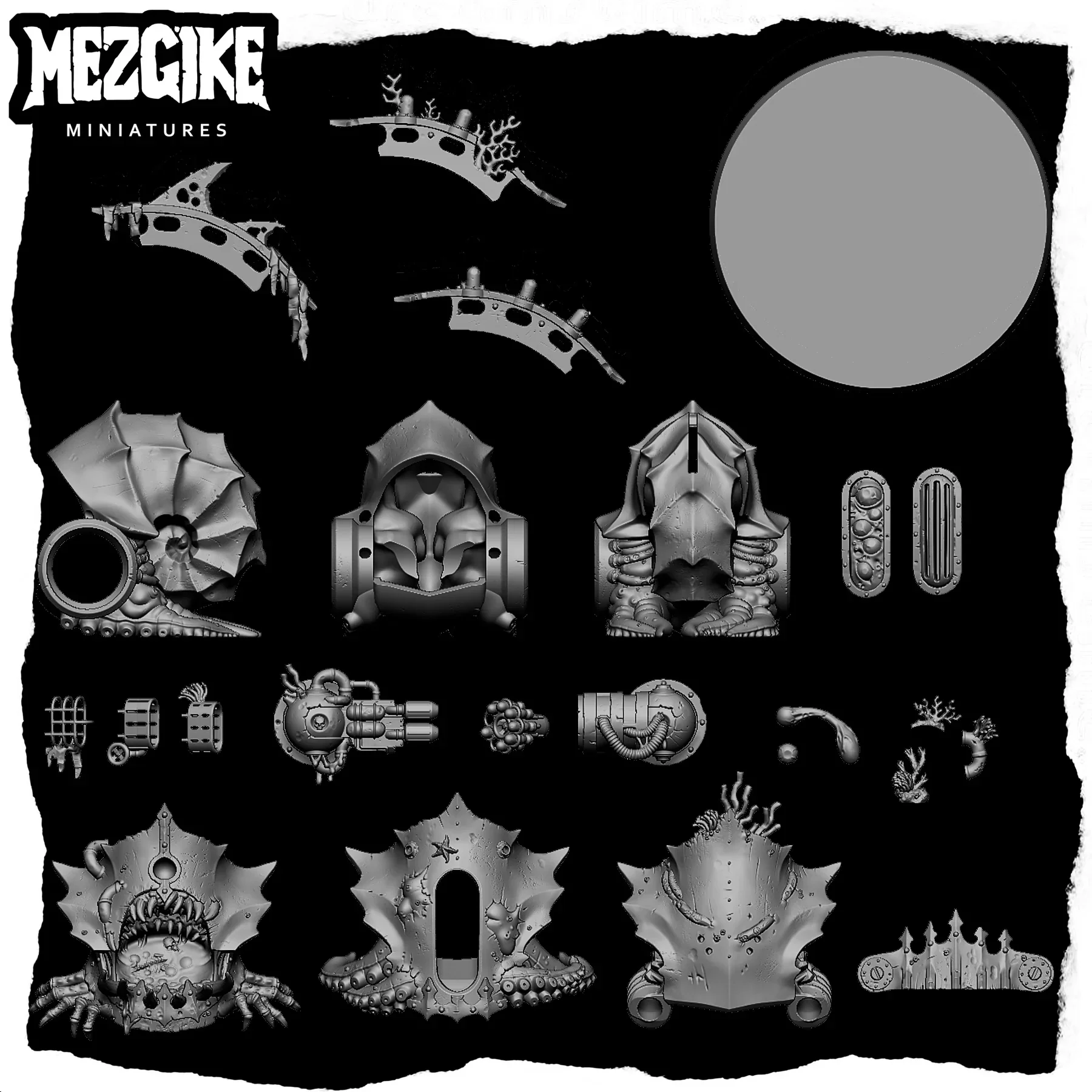 Death shell crawlers Miniature, Proxy Figurine, Plague Figure, Space Walker, Plasma Gun, HD 3D Printed Resin Model, Wargame