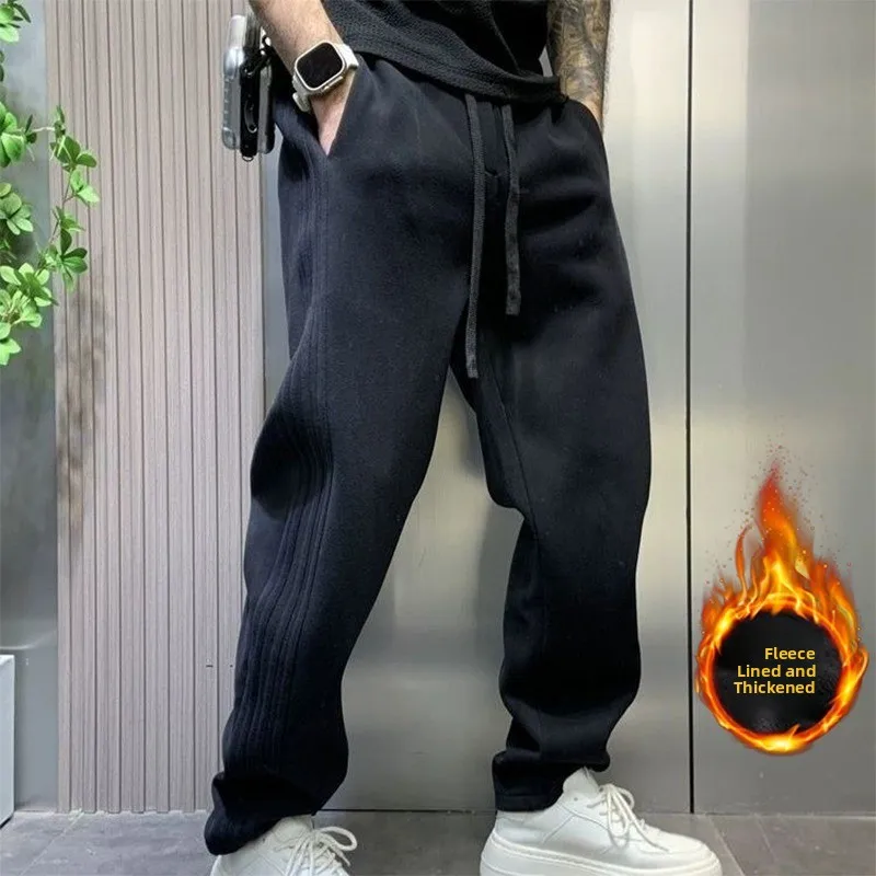 

ey Casual Straight Leg Harlan Pants for Men Loose Fit Color Sportswear Autumn Winter plus Size 250 Pou Harlan Trou...