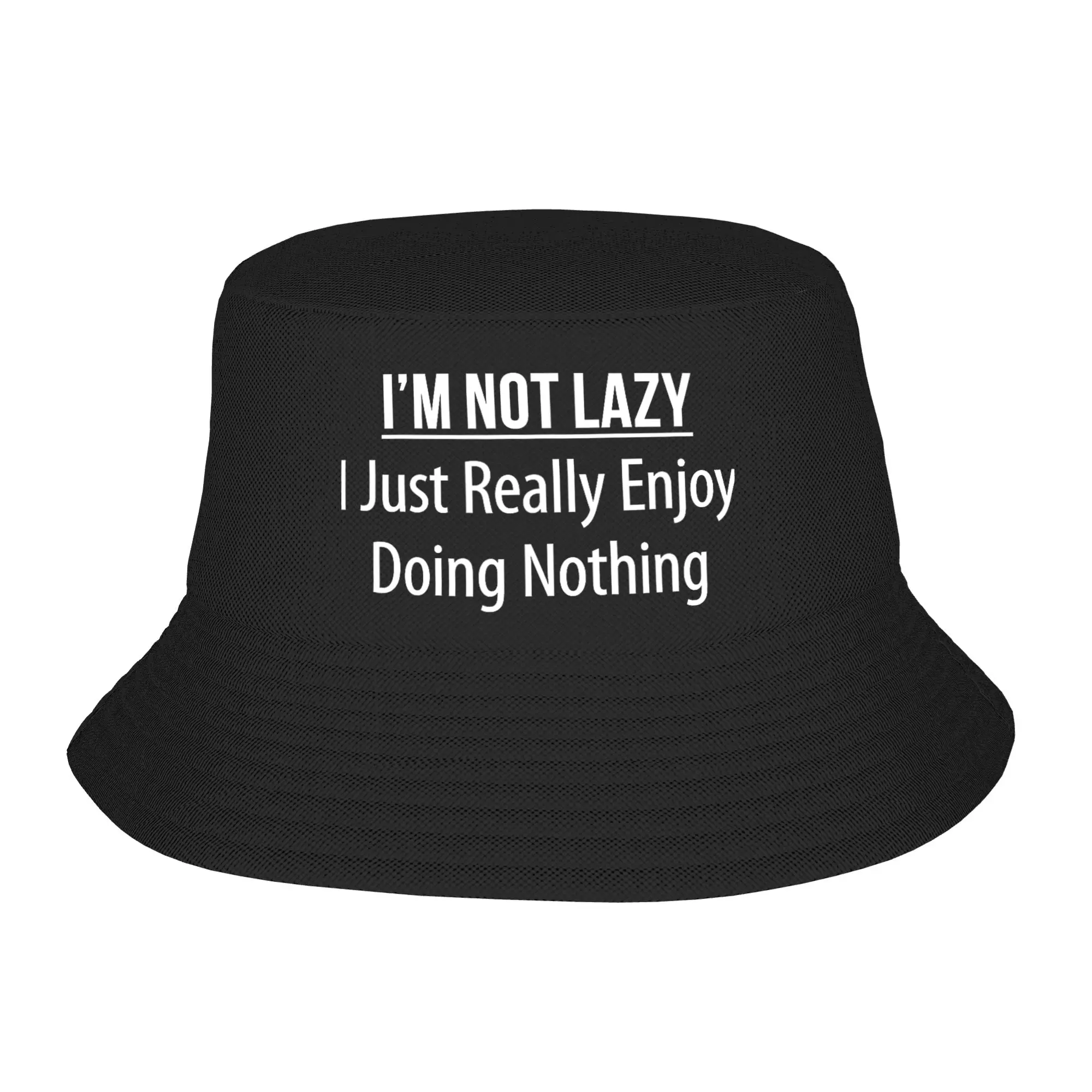 Beach Headwear I'm Not Lazy I Just Really Enjoy Doing Nothing Outfits Bucket Hat Cute Unisex  Sun Hat