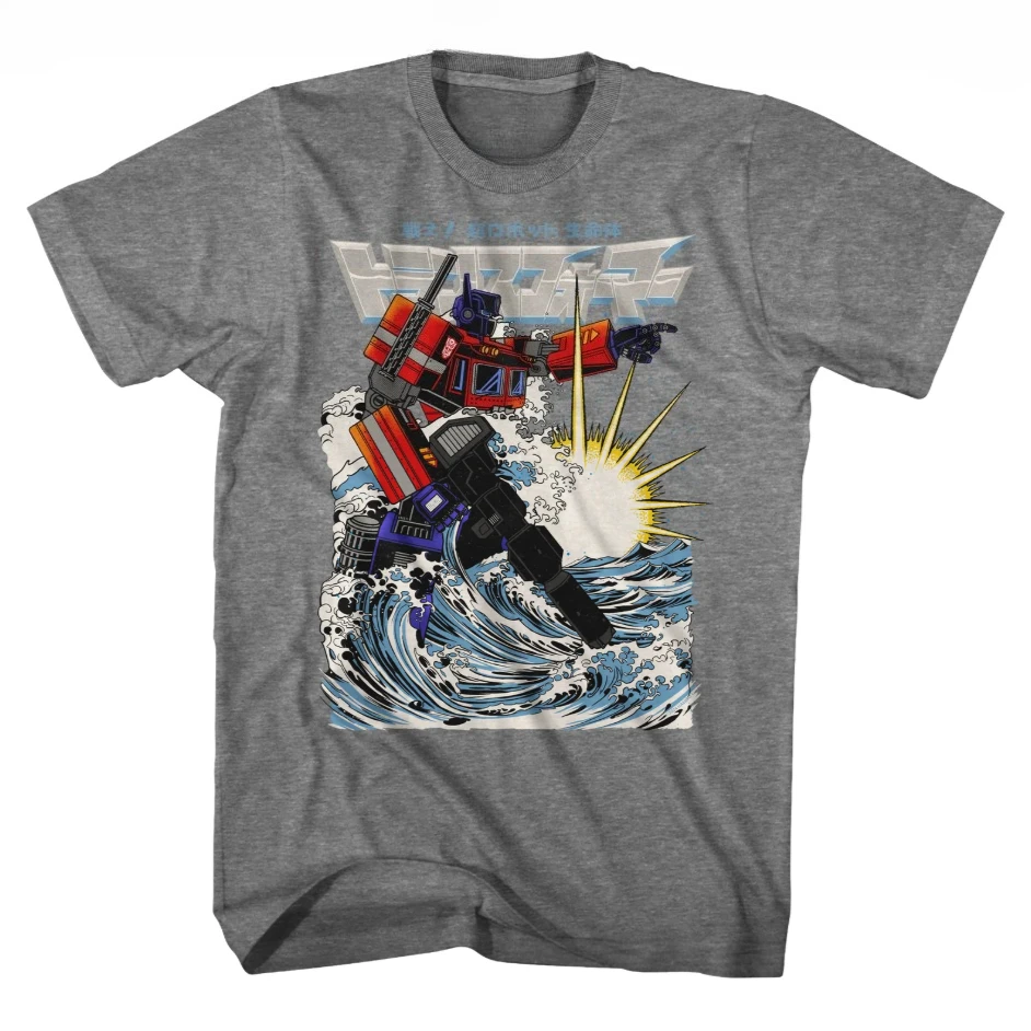 Offizielles, kurzärmliges Y2K-Street-Loose-Paar-T-Shirt mit peripherem Transformers-Print für Herren und Damen