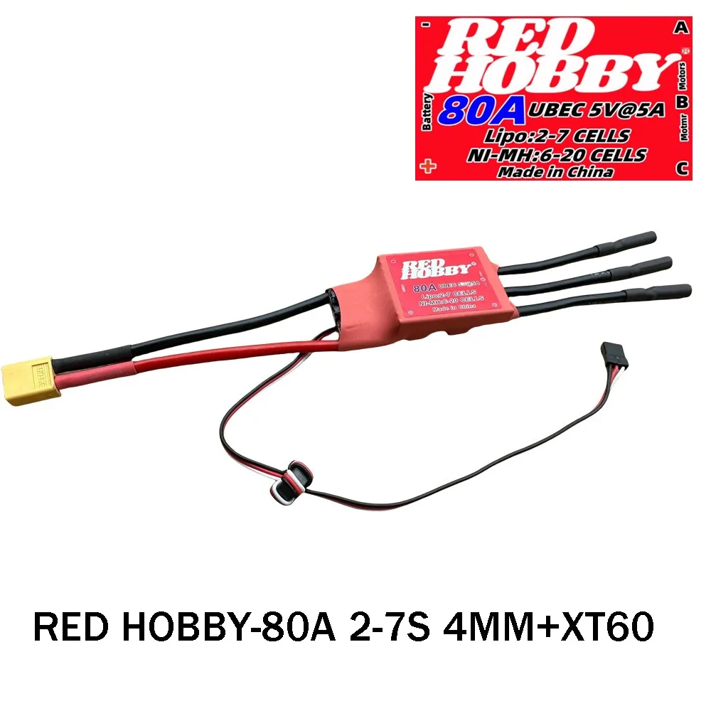 

RedHobby Brushless ESC 30A 40A 50A 80A 100A 120A 200A Plastic Electronic Speed Controller 3.5/4MM XT60 5V/2A 5V/5A BEC