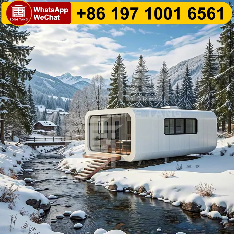 منزل وحدات مسبق الصنع تصميم مخصص فاخر حديث للمنزل الجاهز المحمول بسعر المصنع منازل Apple Capsule Home Houses #1