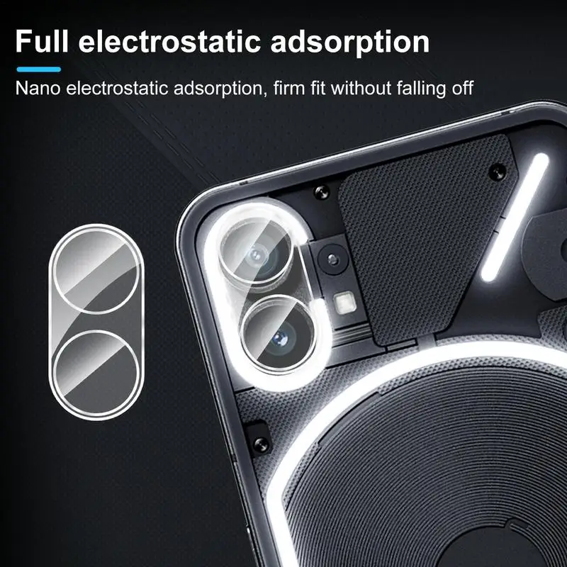 New NothingPhone 2 3D Integrated Lens Film High Protection Tempered Glass 2 Pieces Camera Protector ForNothing Phone Lens Film