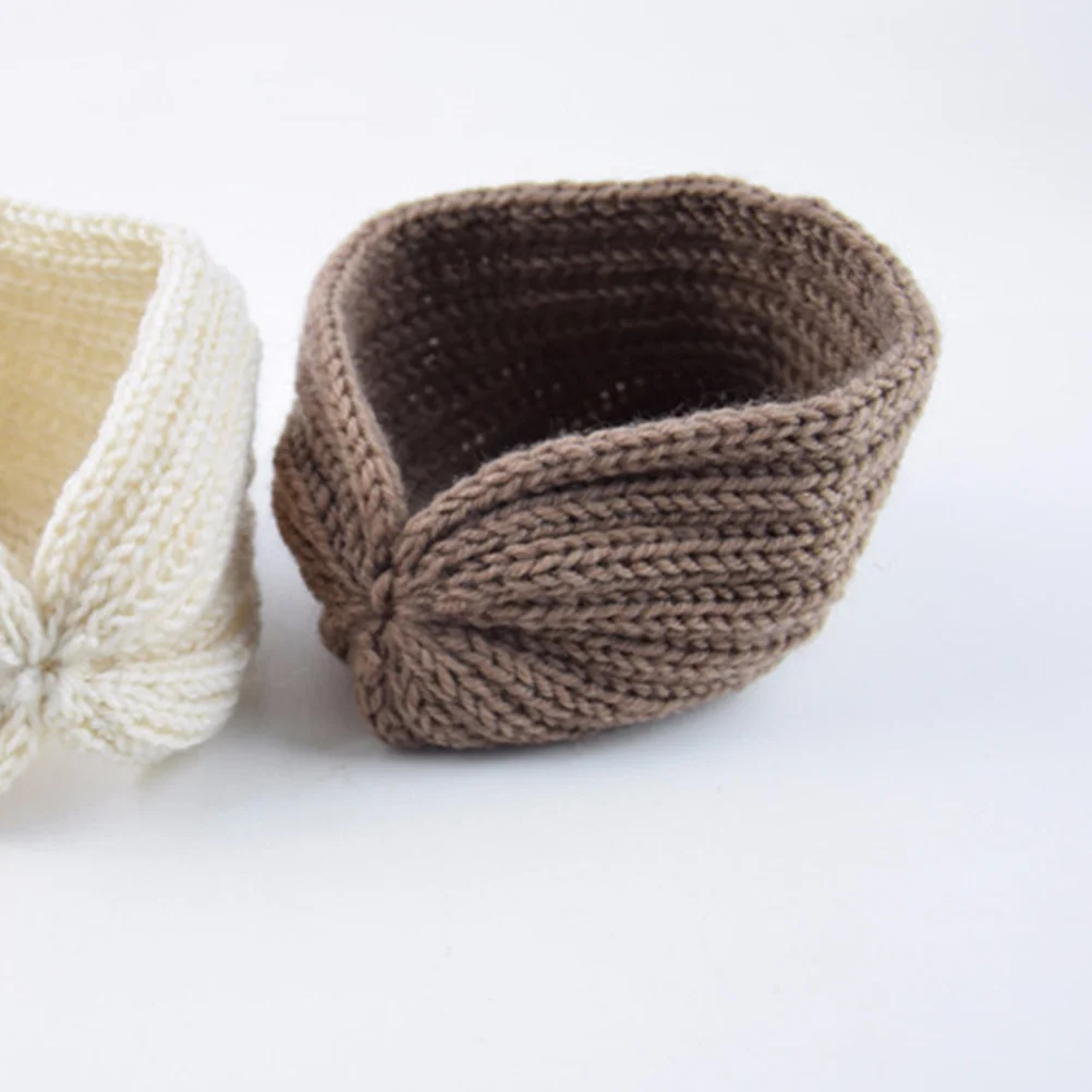 

4Pcs Knitted Hair Band 12x21cm Chunky Crochet Headwrap Warm Woolen Ear Protection for Women Bohemian Turban Style Handmade