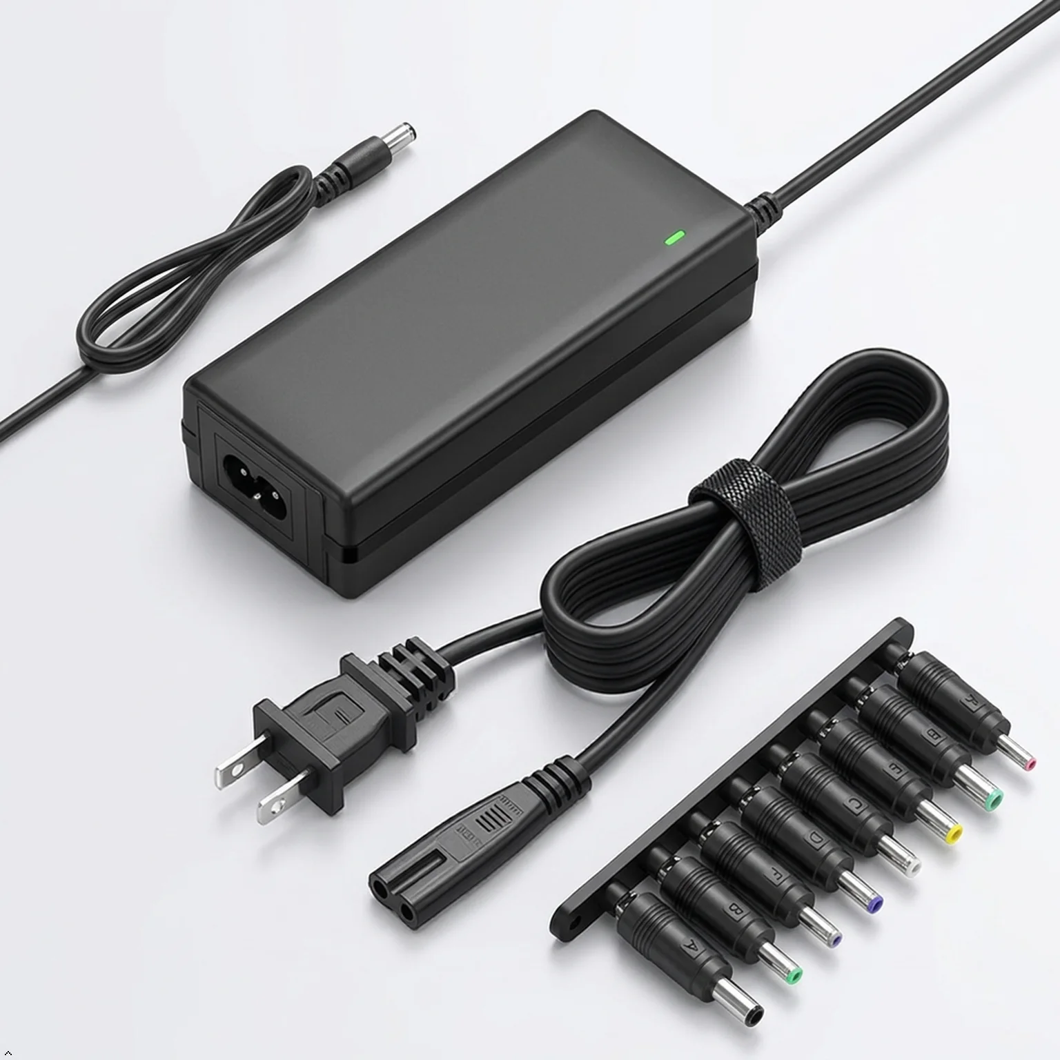 60W 12V 5A DC AC Desktop Power Adapter Supply Converter With AC Cable And 8-in-1 Universal Connector Tips