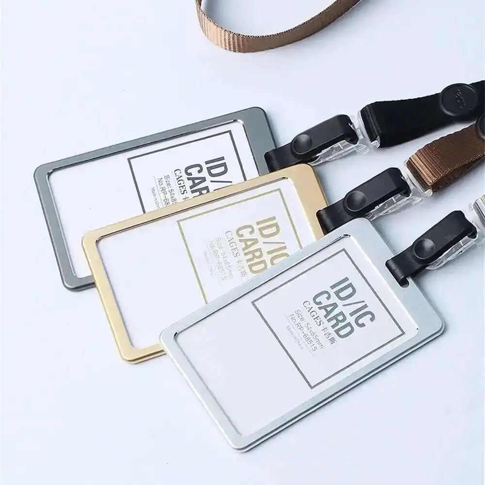 

Высококачественная металлическая идентификационная карточка для персонала, шейный ремешок с ремешком, значок на шею, ремешок на шею, держа...