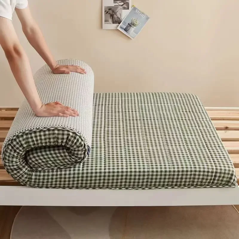 Protector de colchón, estera de látex con cremallera completamente cubierta, seis lados, t81