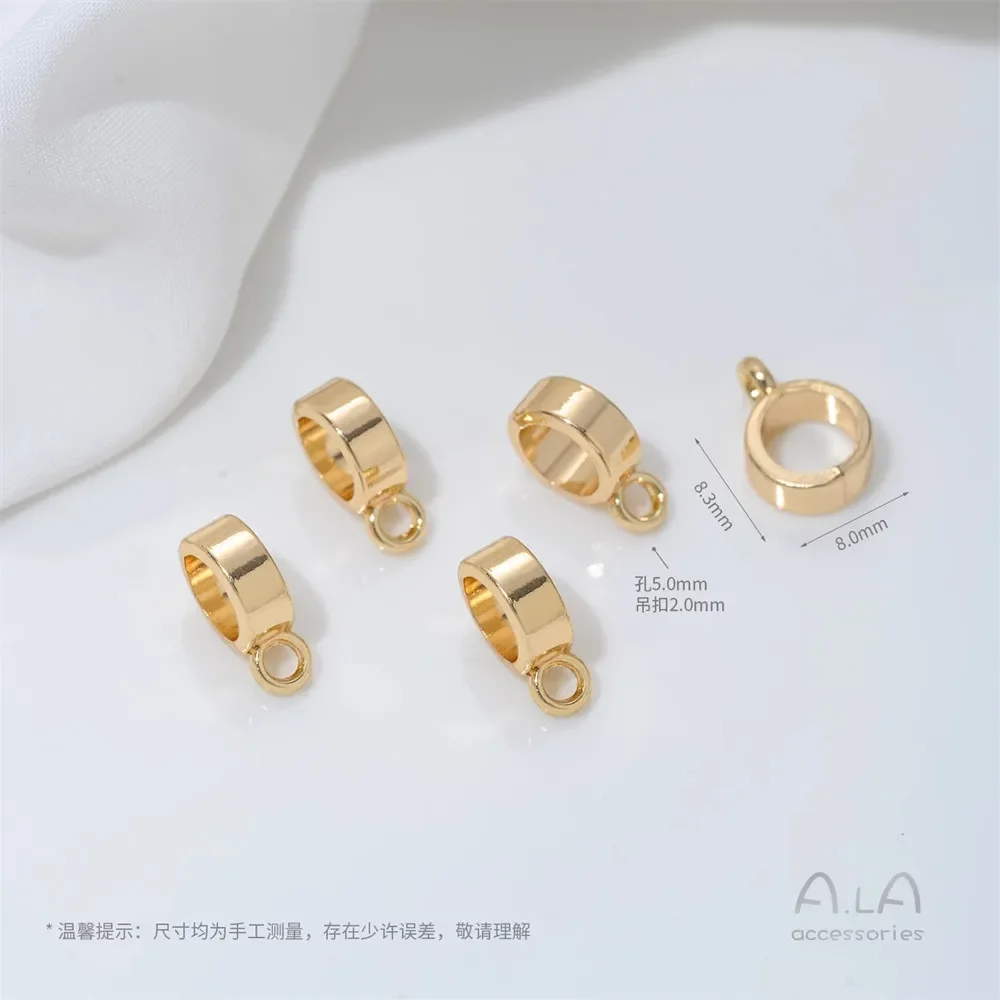 C45 14K vergulde armband hangende kralen uitgeholde gebogen buizen bamboe gezamenlijke emmer kralen diy handgemaakte sieraden accessoires