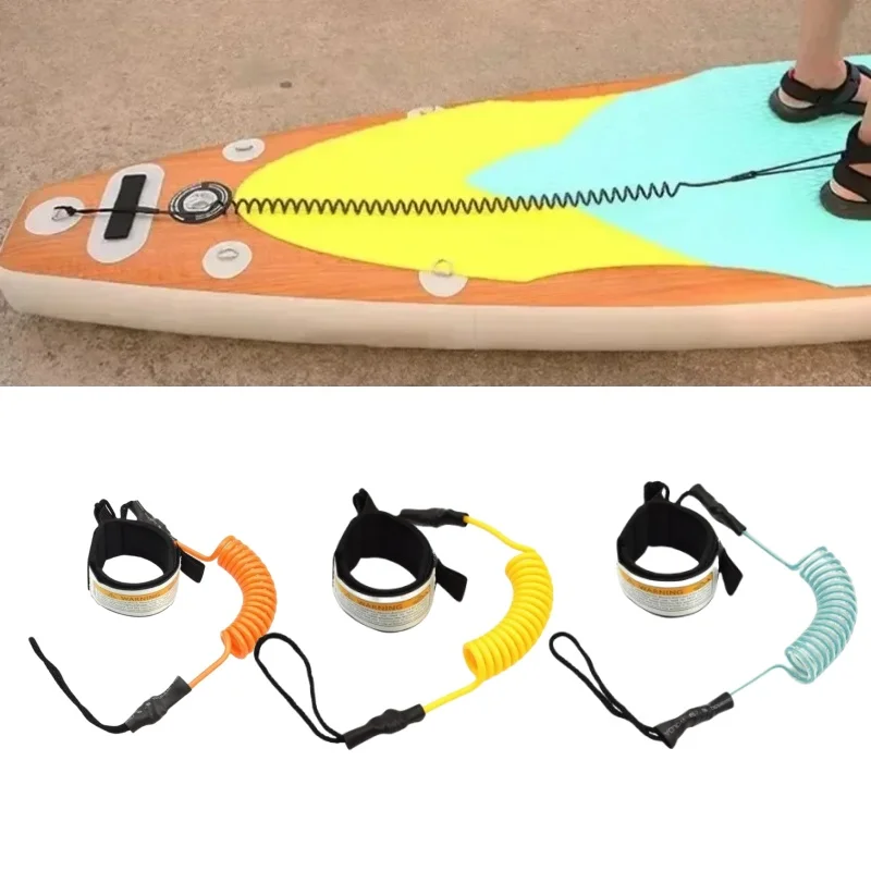 Coiled Surfboard Leash Surfing Stand UP Paddle Board Ankle Leash Sup Board Foot Leg Rope Surfboard Raft Kayak Rope