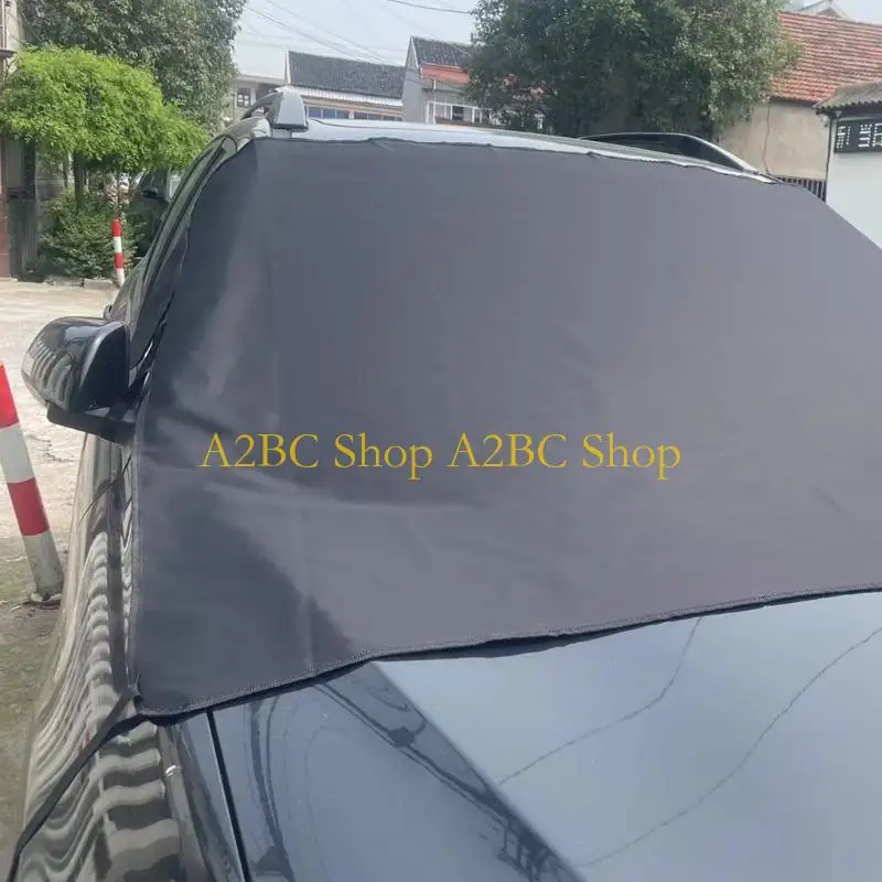 A2BC Windshield Guard Protector Cover Make of 600D Thicken Fabric Featuring Rain and Easy Setups