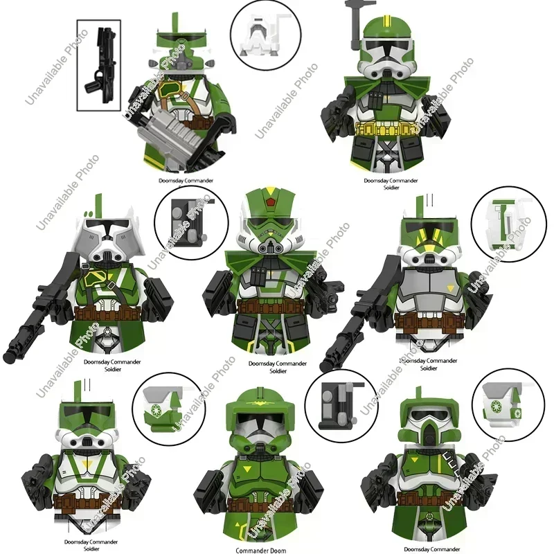 

Конструктор Hot Toys Star Wars: Командир Домсдей, солдаты-мандалорцы, клон-солдаты, Дарт Вейдер, Рекс, Кайло Рен, детские игрушки из кирпичиков