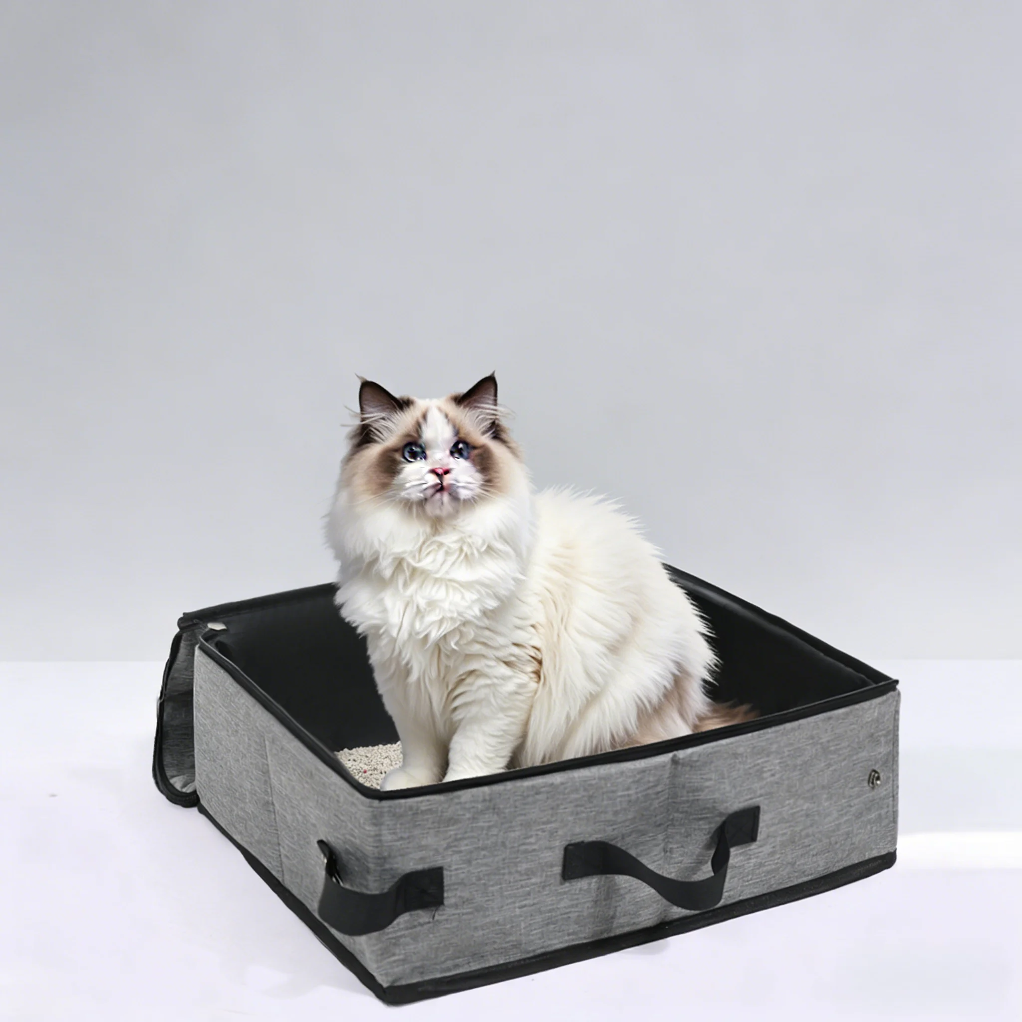 

Portable Folding Travel Pet Litter Box Dog Toilet Tray Folding Cat Litter Potty Waterproof Outdoor Foldable Cat Litter Box