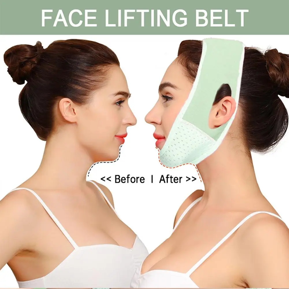 Reusable V Line Lifting Mask Face Slimming Strap Breathable Facial Lifting Belt for Double Chin Reducer Chin Up Bandage Tool - view 4