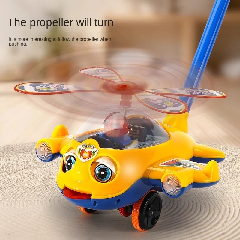 Children's Hand Push Airplane Baby Toddler Stroller Toy Kindergarten Boy and Girl Push Push Toy Stall Toy