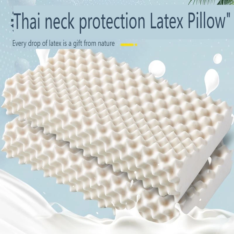 Natural Latex Neck Pillow Pressure Relief Pillow Adult/Child Health Sleep Pillow Cervical Sleeping Pillow