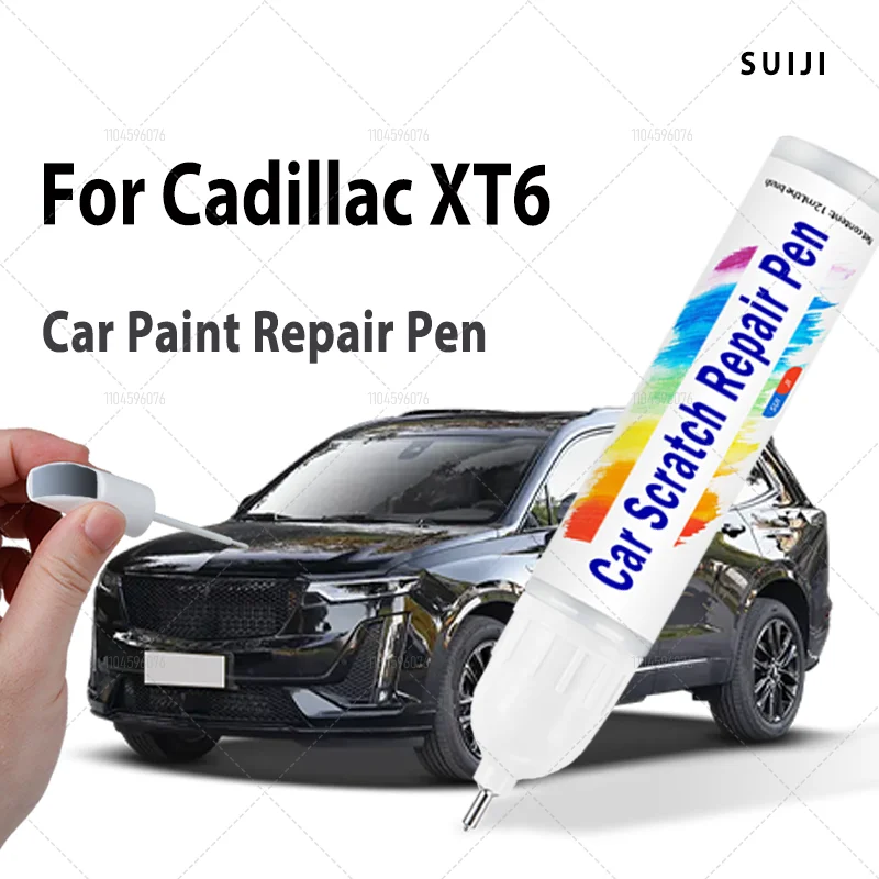 قلم إصلاح طلاء السيارات لـ 2019-2025 كاديلاك XT6 ملحقات إصلاح الخدش 4 قطعة أبيض G1W أسود GB8 أزرق GTR GLU أحمر GNT
