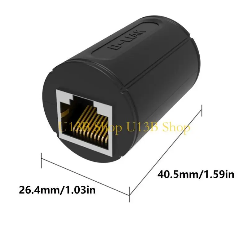 U13B Cable extensión red velocidad rápida Acoplador RJ48 Conectores Ethernet Señal estable