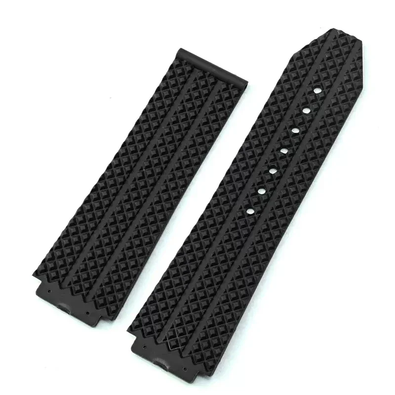 Silicone Waterproof Convex Interface Watch Strap For Hublot Yubo Big Bang Classic Fusion 24mmx17mm 26mmx19mm Accessories