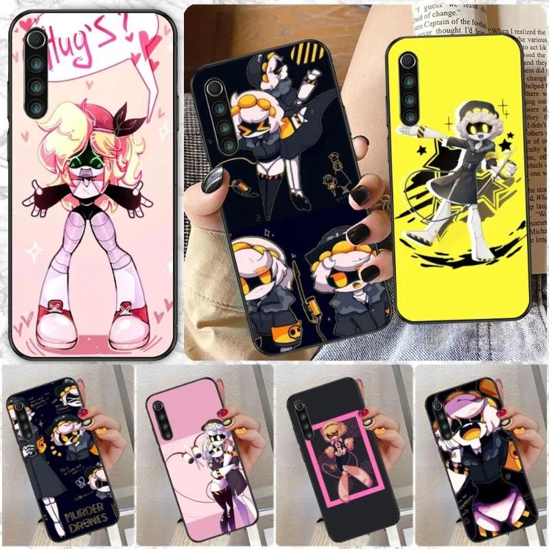 Murder Drones Smart Cell Phone Case for Xiaomi Redmi Note 12 11 10 9T 8 7 Pro 9 9A 9C 8 Black Soft Phone Cover Funda