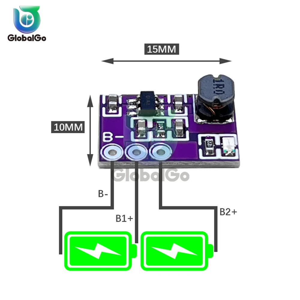 لوحة حماية شحن بطارية ليثيوم BMS 2S 18650 وحدة شحن متوازنة BMS شحن PCB شحن زائد 3.2 فولت/3.65 فولت 3.7 فولت/4.2 فولت
