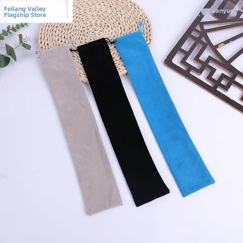 Thickened Velvet Bag Musical Instrument Storage Pouch Dustproof  Flute Tube Bow Protection Drum Stick Bag Transverse ...