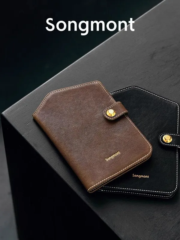 

Кожаный чехол-брелок Songmont — многофункциональный держатель для карт и футляр для паспорта, винтажный стиль