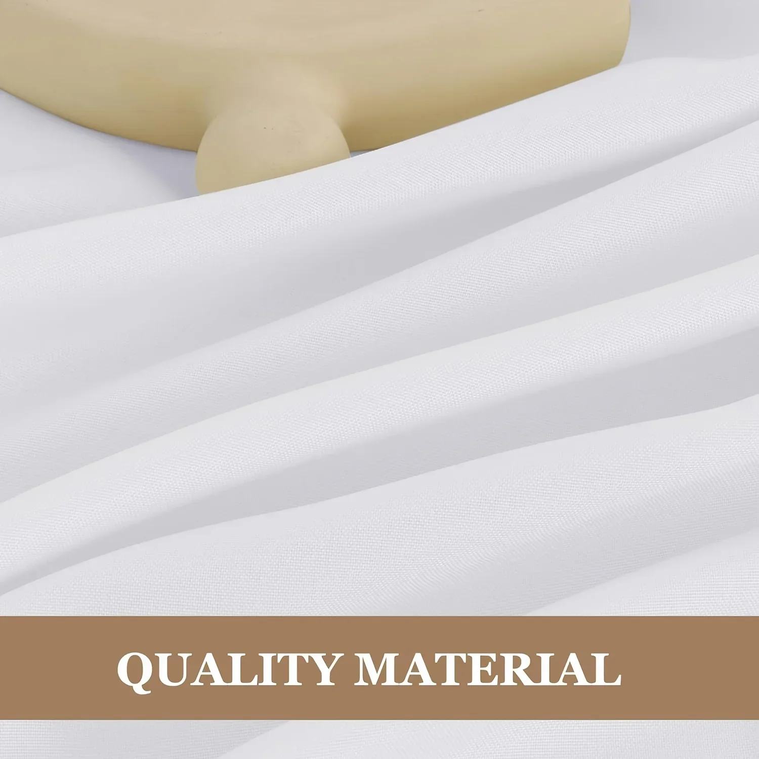 One pack of white round tablecloths, 60/70/90/120 inches - Anti-wrinkle, washable polyester high-density fabric, yzb