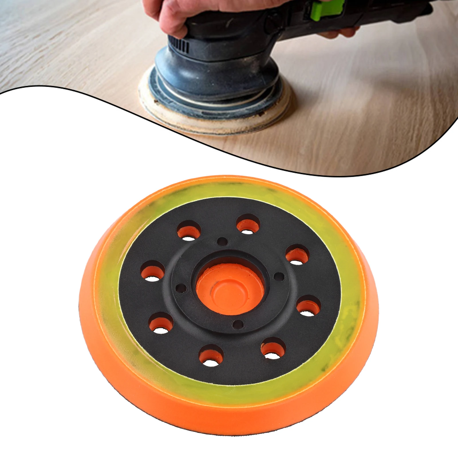 4.8*0.43'' Sanding Pad Easy Installation Sanding Disc Woodworking Sanding High Efficiency Polishing Perfect For Woodworking