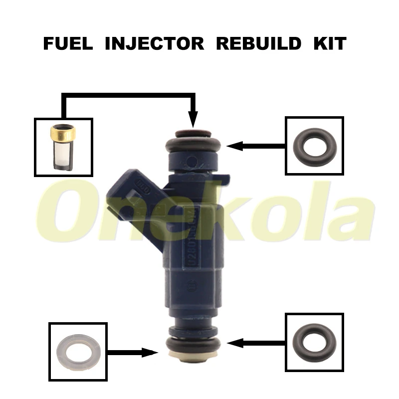 

Fuel Injector Service Repair Kit Filters Orings Seals Grommets for 01-05 Mercedes CLK320 M112 3.2L A1120780149 0280156014